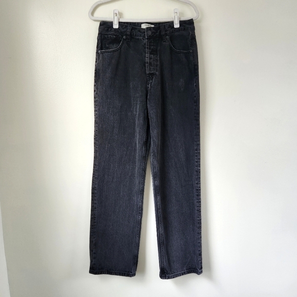 House Of CB Yara Black Vintage Fit High Waist Straight Jean Black Size Medium - Picture 1 of 8